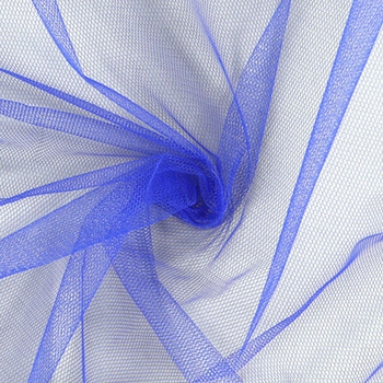 Tule hard 100% nylon (50m x 140cm), Kobaltblauw